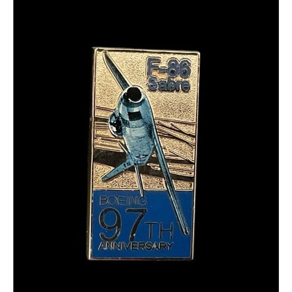 Boeing 97th Anniversary F-86 Sabre Sabrejet Enamel Pin Aircraft Aviation